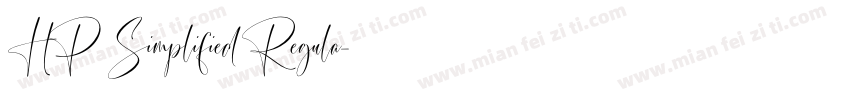 HP Simplified Regula字体转换
